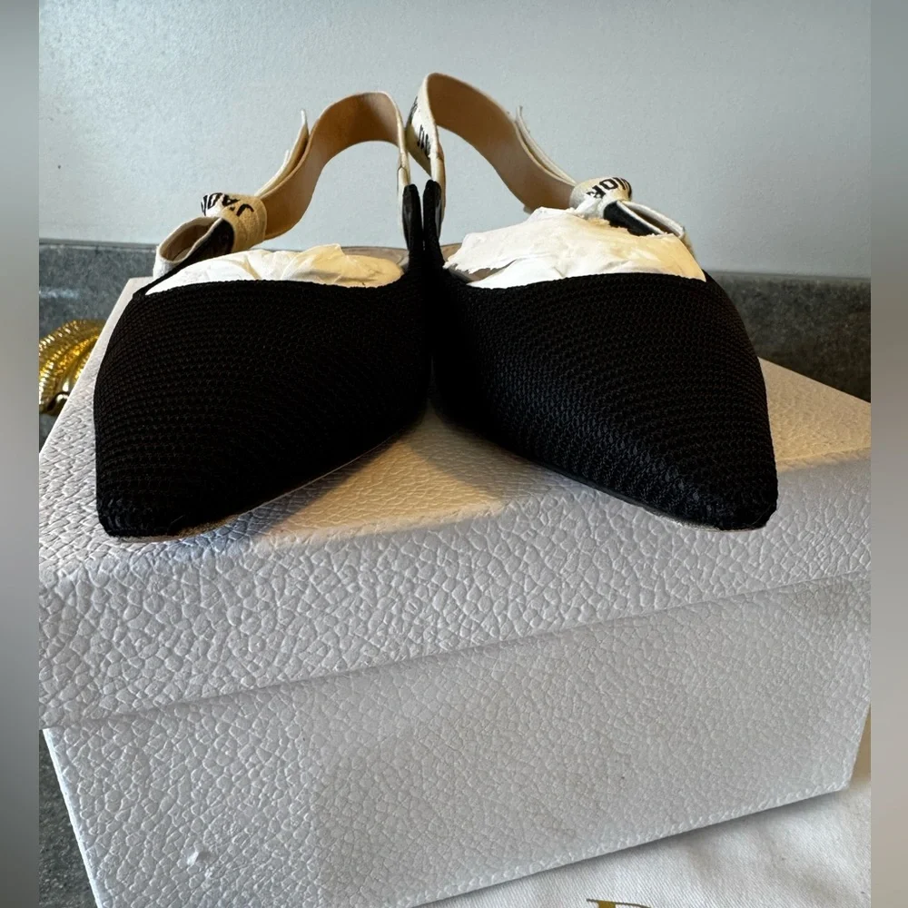 Dior Black J'Adior Slingback Shoes - Picture 6 of 12